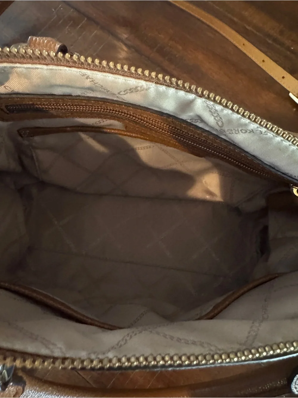 Michael Kors Brown Sierra Medium Satchel with Matching Wallet